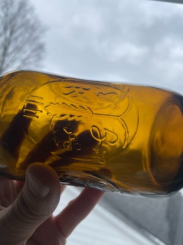 Vintage Grolsch Beer Bottle Brown Glass Porcelain Flip Swing Top  - Picture 3 of 16