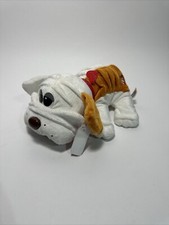 Hasbro 2014 Pound Puppies Puppy Brow  White Wrinkles Plush Red Collar