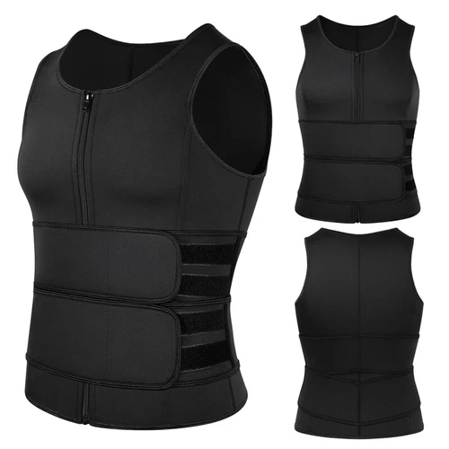 Herren Body Shaper Taillentrainer Sauna Schweiß Tank Bauch Fettverbrennung Shapewear - Bild 15 von 23