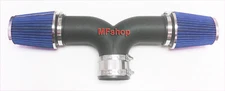 Black Blue Dual For 2004-2007 Dodge Durango 5.7L V8 Twin Air Intake System Kit