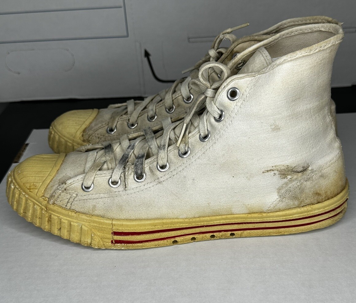 Keds High Tops Vintage 1960s 1950's Canvas Sneakers 9.5 Rare