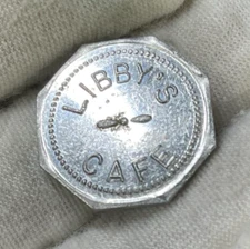 Unknown Libby's Cafe 5 Cents Trade Token