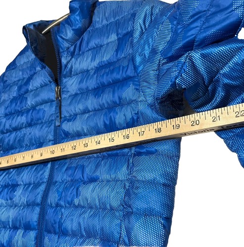 Lands End Unisex L 14-16 Packable Puffer Jacket Blue Camo Primaloft Lightweight - Picture 8 of 16