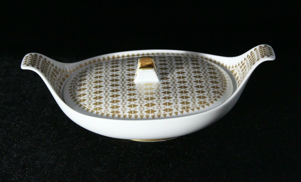 Vintage Mid Century Modern Hutschenreuther Prof. Lili Schultz Gold