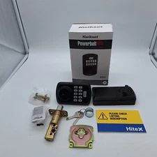 Kwikset Powerbolt 250 10-Button Keypad Matte Black Electronic Deadbolt Door Lock