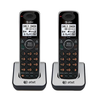 2 x AT&T CL80100 Extra Handset / Charger for CL82500 CL82600 CL84100 CL84200