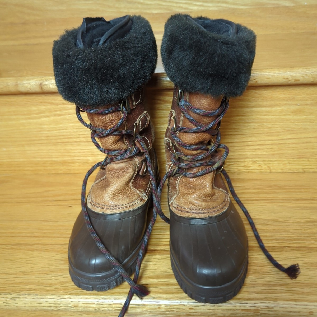 Vintage Sorel Alpine Men\'s Leather Winter Boots Wool Shearling Lining Size 9 Just picked up a pair of vintage Sorel boots, made in Canada  main image 3