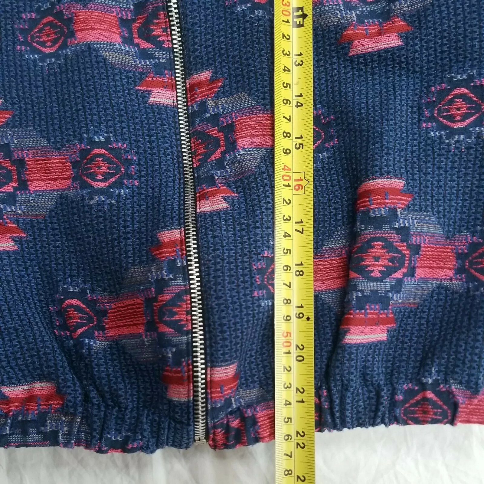 Cache Cache Jacket Aztec Geometric Blue Cotton Bo… - image 6