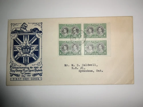CANADA FDC KING GEORGE VI & QUEEN ELIZABETH VISIT TO CANADA MAY 15 1939