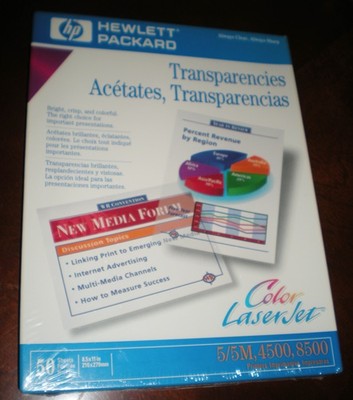 Hewlett-Packard Color LaserJet Transparencies   Box of 50