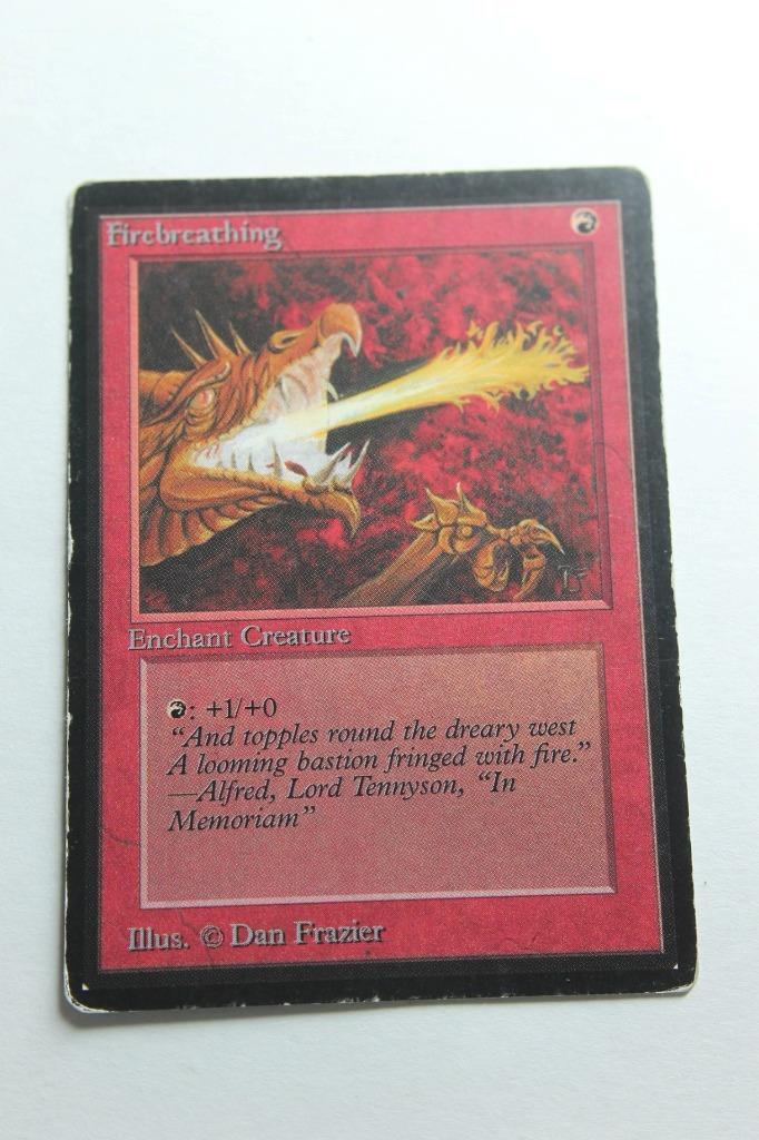 MTG Firebreathing x1- -Limited Edition Beta-Moderate/Heavy Play