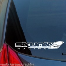 Two Skunk2 Racing Vinyl Stickers Honda All Motor Ecu Exhaust Coilovers Cams Dohc