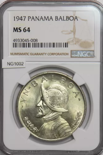 Panama 1947 Balboa NGC MS64 NG1002 combine shipping