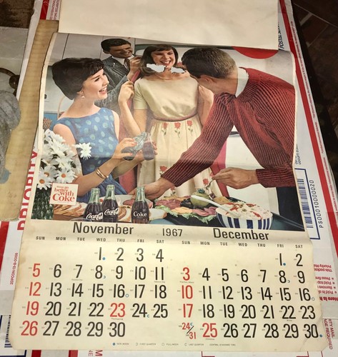Vintage Coca-Cola 1967 13- Month Calendar - Picture 7 of 12