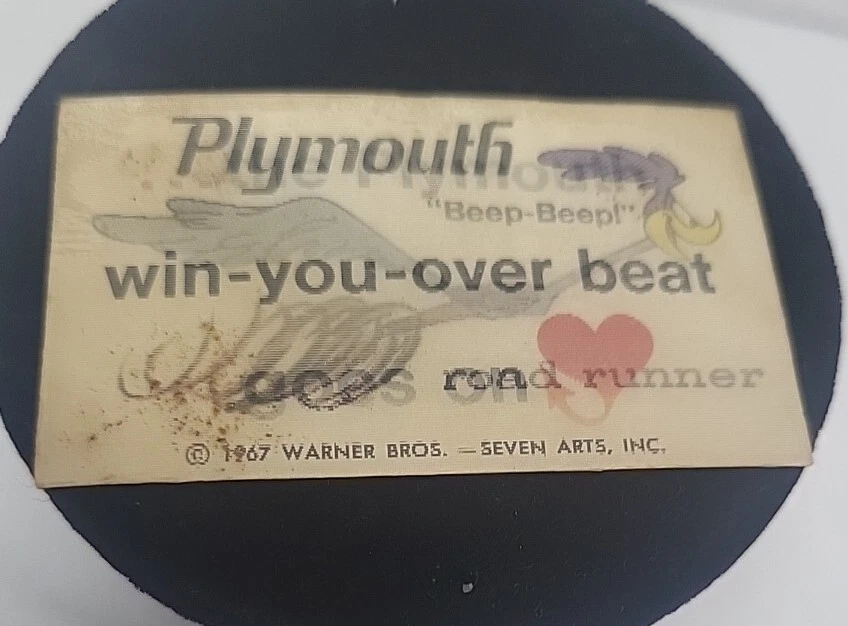 1968 69 Plymouth Road Runner Heart Win You Over Flicker 3D Decal Mopar 1970 71 - Image 2 of 4