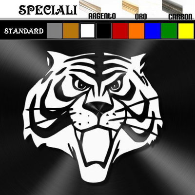 adesivo sticker TIGERMAN HEAD tiger man,uomo tigre prespaziato, auto ...