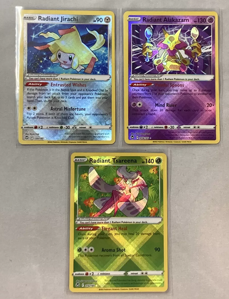 2022 Pokemon, Silver Tempest, #59/195 Radiant Alakazam, Holo Ultra Rare