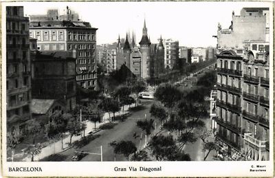 CPA AK BARCELONA Gran Via Diagonal SPAIN (789955)