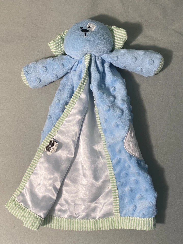 MUD PIE BLUE DOG Parche Ocular MANTA SEERSUCKER MINKY RAYAS VERDE AMOR Cachorro Foto 2 de 4