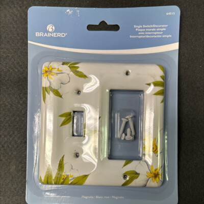 Ceramic Single Switch/Decorator Wall Plate Magnolia