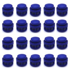 20Pcs Blue Paracord Cord Lock Clamp 2 Hole Toggle Clip Stopper Accessories US