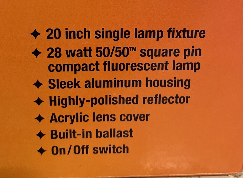 Coralife Deluxe Series Aqualight 20in 28W For Saltwater Reef Freshwater Aquarium - Image 4 of 4