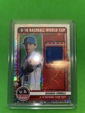 2023 Panini Stars & Stripes USA Baseball Edoardo Cornelli Fireworks Materials
