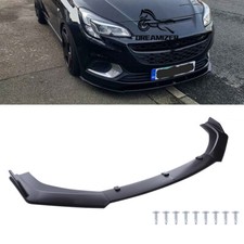 For Vauxhall Corsa E VXR Matte Black Front Bumper Spoiler Splitter Chin Body Kit