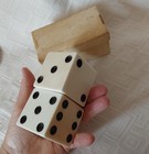 Vintage Pair of 2 Inch Bakelite Catalin Oversized Dice in Original Box — photo 1
