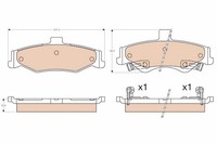 GDB3570 TRW Bremsbelagsatz, Scheibenbremse FüR Chevrolet