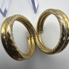 Vintage Modernist Gold Tone Split Open Coil With Bag Of Random Single Earrings. — photo 5