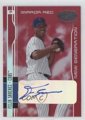 2003 Leaf Certified Materials New Generation Felix Sanchez Rookie Auto RC 0c2