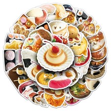 50Pcs Kawaii Japanese Food Stickers - Cute Sushi Onigiri Decals for Journal