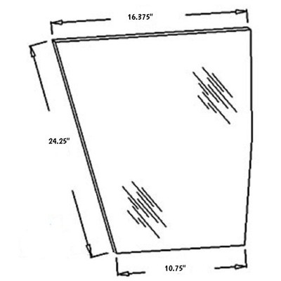 Cab Glass - Lower Front Left Hand Fits Case IH 5140 5230 5240 5120 5250 5130