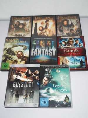 8x Fantasy DVD Sammlung Paket Herr der Ringe Final Fantasy Elysium Set [GUT]