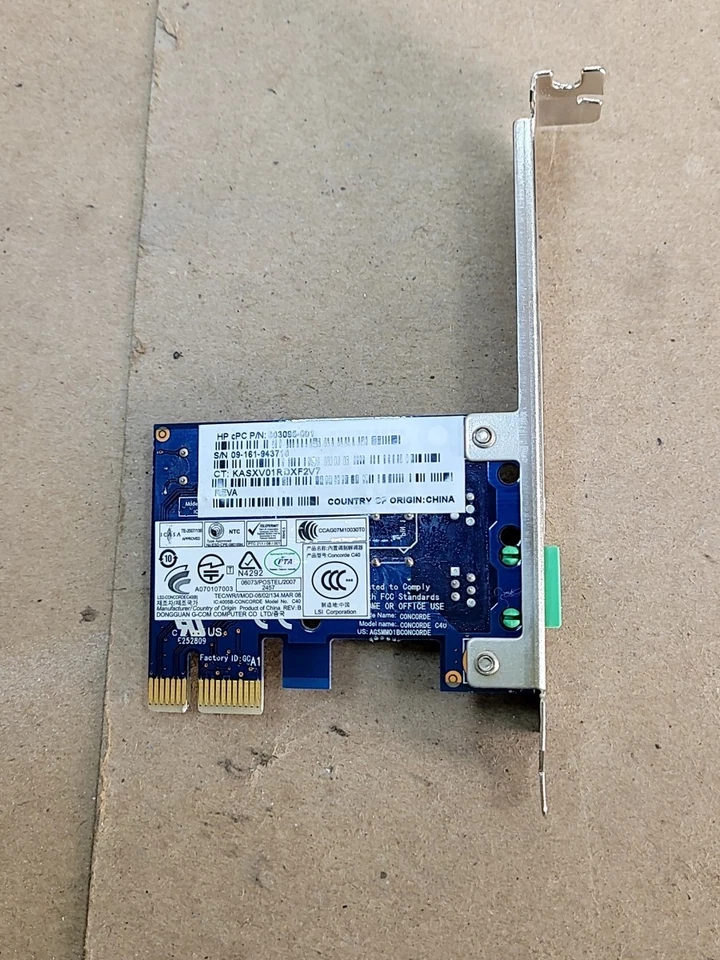 HP LSI Concorde 503095-001 56K Fax/Data Modem Card PCIe - Image 2 of 3