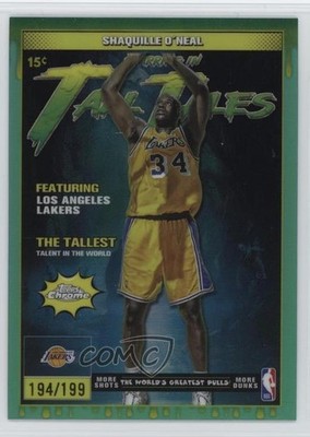2025 Topps Chrome Tall Tales Aqua Refractor /199 Shaquille O'Neal #TT-11 HOF qm7