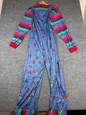 Spirit Halloween Chucky Costume Good Guys Overalls Shirt Unisex L/XL Multicolor