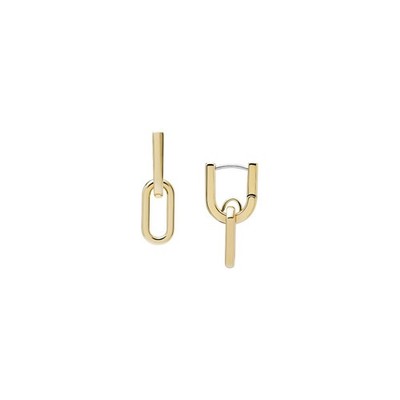 Fossil Ohrringe Damen Heritage D-Link Edelstahl Gold-Ton JF04780710