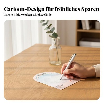 365-Tage Herz-Spar-Kalender, Mini-Desktop Geldplaner, Niedlich