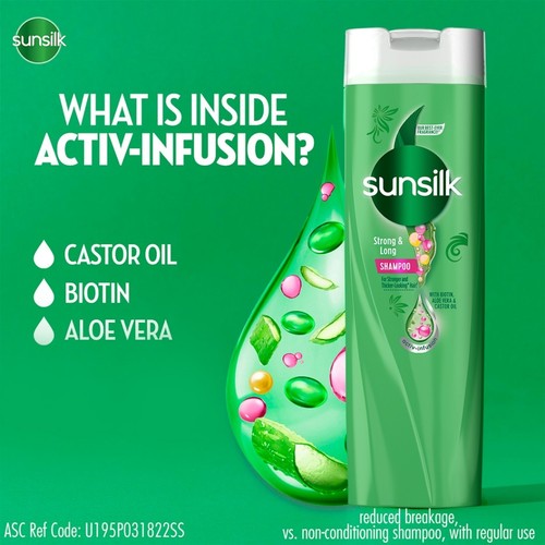 SunSilk STRONG & LONG Shampoo 180ml - Sun Silk
