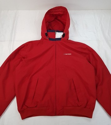 TOMMY HILFIGER GR S HERREN ROT WASSERABWEISEND LEICHTE BOMBERJACKE KAPUZE