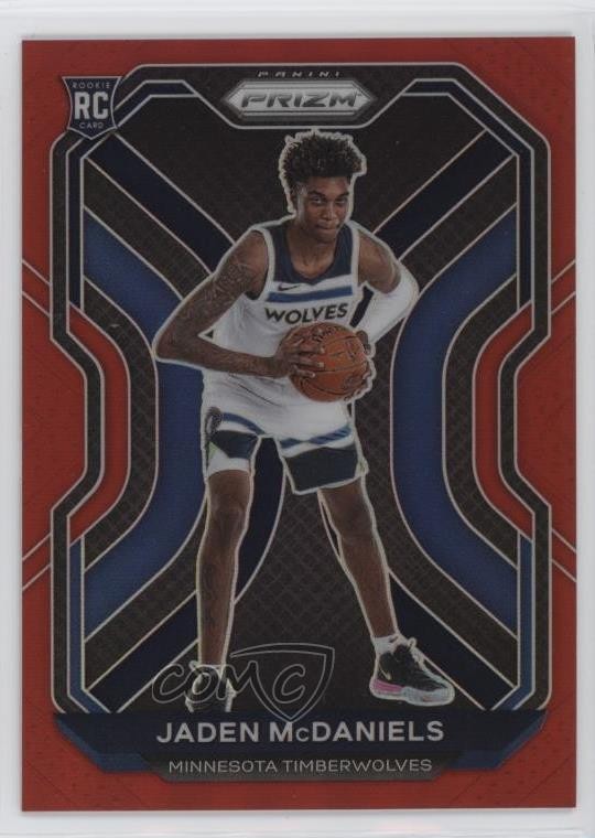 2020-21 Panini Prizm Red Prizm 39/299 Jaden McDaniels #277 Rookie RC 14cm