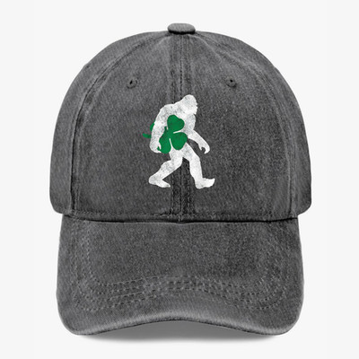 Bigfoot Shamrock Hat Sasquatch St Patricks Day Clover Dad Cap Gift