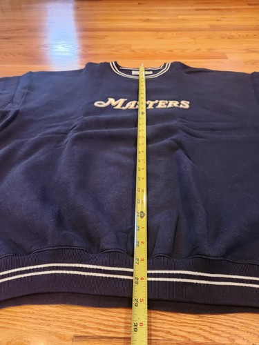 Masters Slazenger Pullover Augusta National Golf Shop XL 90s Crewneck Navy Blue - Picture 24 of 24