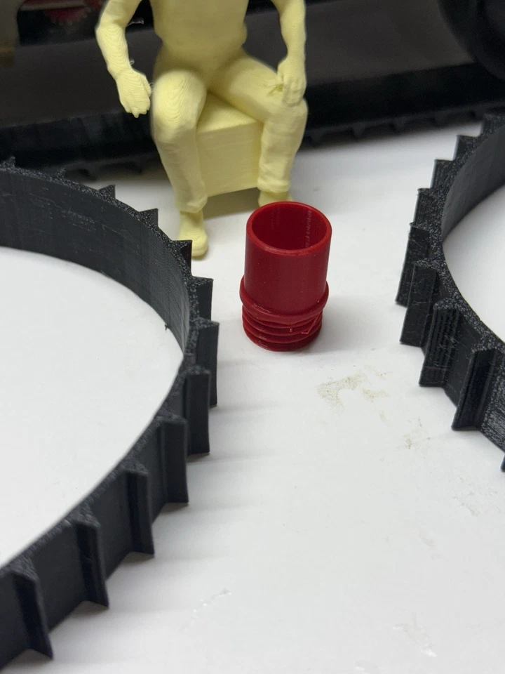 1 juego de pistas, 1 driver&stack Marx tractor de escalada hojalata juguete litográfico nº 5 topadora Foto 3 de 4