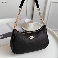 New Coach Teri CA209 Fashion Women's Black Shoulder Bag Leather New In Box