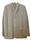 OSBORNE Mens 40 R JACKET Beige Taupe Linen Blend 3 Button Smart Blazer Suit