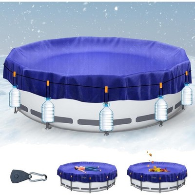 Poolabdeckung rund 460 cm UV-resistent Blau für Metall und Prism Frame Pool