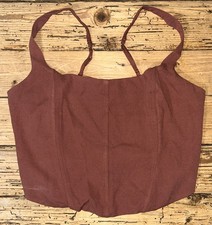 Abercrombie Fitch Women s Large Cropped Corset Mauve EUC